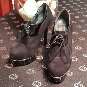 Black and Silver Booties